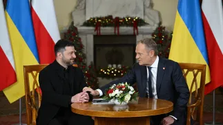 Володимир Зеленський і Дональд Туск. Fot. PAP/Radek Pietruszka