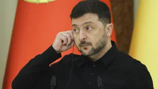 Президент Украины Владимир Зеленский. Fot. PAP/EPA/SERGEY DOLZHENKO