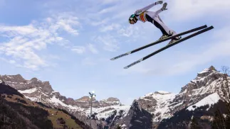 Obecnie liderem jest Prevc, który zgromadził 770 pkt. Fot. PAP/EPA/	PHILIPP SCHMIDLI