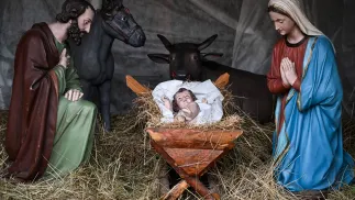 Польша.  Рождественский вертеп на Рыночной площади в Пшемысле.  Fot. PAP/Darek Delmanowicz