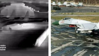 Był to drugi skuteczny atak SBU na Belbek w ostatnich dniach. Fot. X/ СБ України