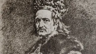 Król Władysław Jagiełło. Reprodukcja rysunku Jana Matejki. Fot.  PAP/Reprodukcja/Wojtek Pacewicz 