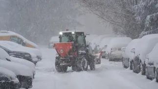 Śnieg na ulicach Koszalina Fot. PAP/Piotr Kowala
