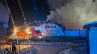 Pożar marketu w Polanowie Fot. KW PSP w Szczecinie