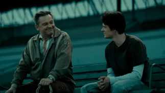 Tomasz Ziętek i Ireneusz Czop jako syn i ojciec w filmie „Wielka Warszawska”. Fot. Next Film/Materiały prasowe