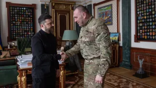 Prezydent Ukrainy Wołodymyr Zełenski i generał Wasyl Maluk. Fot. X/Volodymyr Zelenskyy