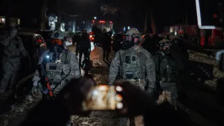 Agenci w ICE w Minneapolis, fot. PAP/EPA/OLGA FEDOROVA