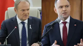 Donald Tusk i Karol Nawrocki Fot. PAP/Paweł Supernak/Albert Zawada