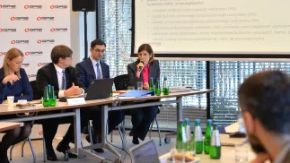 Podczas warsztatów operator zaprezentował najważniejsze założenia przygotowywanej procedury Open Season. Fot. GAZ-SYSTEM/X