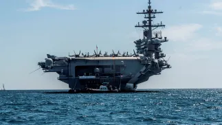 Lotniskowiec USS Abraham Lincoln, fot. PAP/EPA/EFE/CATI CLADERA