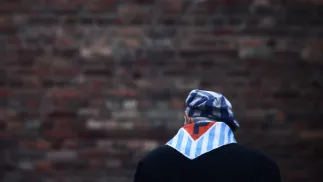 Były więzień obozu Auschwitz-Birkenau, fot. PAP/AA/Abaca