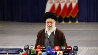 Irański najwyższy przywódca ajatollah Ali Chamenei. Fot. EPA/ABEDIN TAHERKENAREH