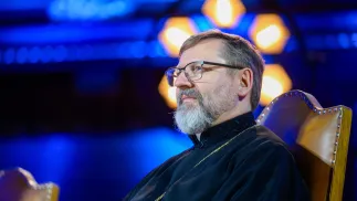 Глава Української греко-католицької церкви, архиєпископ Святослав Шевчук. Fot. PAP/Jakub Kaczmarczyk