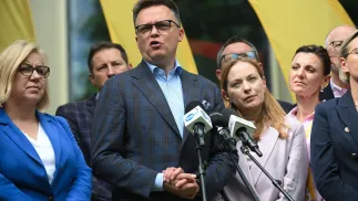 	Paulina Hennig-Kloska, Szymon Hołownia, Katarzyna Pełczyńska-Nałęcz Fot. PAP/Marcin Obara