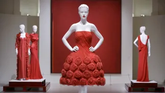 Wystawa Orizzonti - Rosso (Horyzonty - Czerwone) w PM23 Fundacji Valentino Garavaniego i Giancarlo Giammettiego w Rzymie. Fot. EPA/RICCARDO ANTIMIANI