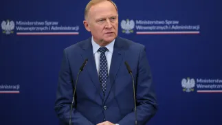 Вице-глава МВД Польши Чеслав Мрожек. Fot. PAP/Paweł Supernak