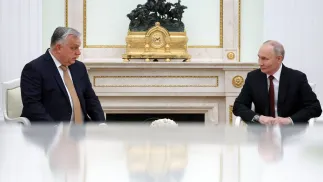 Viktor Orban i Władimir Putin. Fot. PAP/EPA/VLADIMIR GERDO/SPUTNIK/KREMLIN POOL