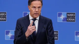 Mark Rutte, fot. PAP/EPA/OLIVIER MATTHYS