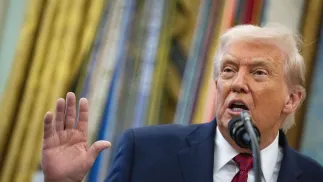 Donald Trump, fot. PAP/EPA/UPI POOL/BONNIE CASH / POOL