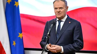 Premier Donald Tusk. Fot. PAP/	Wiktor Dąbkowski
