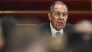 Szef rosyjskiego MSZ Siergiej Ławrow. Fot. PAP/EPA/MOHAMED HOSSAM