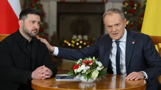 Wołodymyr Zełesnki i Donald Tusk Fot. PAP/Radek Pietruszka