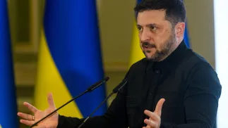 Президент Украины Владимир Зеленский. Fot. PAP/EPA/Vladyslav Musiienko