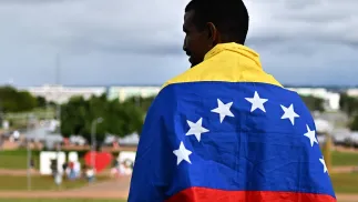 Flaga Wenezueli (zdjęcie ilustracyjne). Fot. EPA/ANDRE BORGES