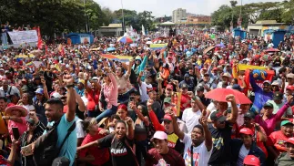 Demonstracje w Caracas, Wenezuela. Fot. PAP/EPA/Miguel Gutierrez
