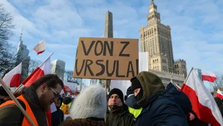 Ogólnopolski protest rolników w Warszawie. Fot. PAP/	Paweł Supernak