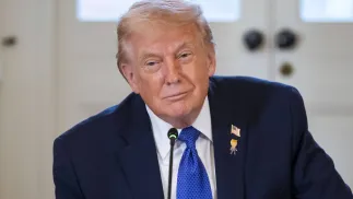 Prezydent USA Donald Trump. Fot. PAP/EPA/BONNIE CASH / POOL