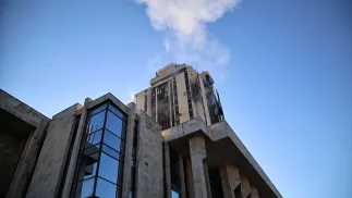 Naloty na obiekty organizacji terrorystycznej Państwo Islamskie (IS) na terytorium Syrii. Fot. PAP/EPA/BILAL AL-HAMMOUD