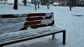 Opady śniegu w Kielcach. Fot. PAP/Piotr Polak