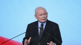 Jarosław Kaczyński. Fot. PAP/Rafał Guz