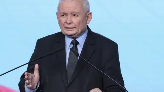 Jarosław Kaczyński. Fot. PAP/Rafał Guz