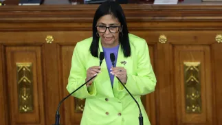 Delcy Rodriguez, fot. PAP/EPA/EFE/RONALD PENA R