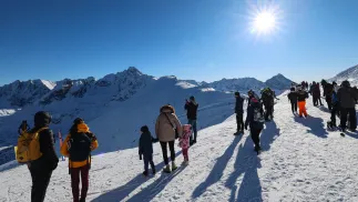 Wyciąg krzesełkowy w Kotle Gąsienicowym na Kasprowym Wierchu, fot. PAP/Grzegorz Momot