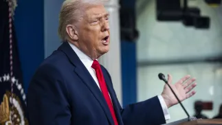 Donald Trump. Fot. PAP/EPA/JIM LO SCALZO