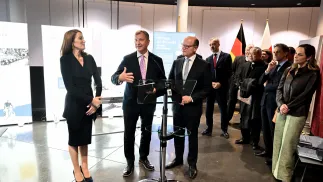 Roberta Metsola, Andrzej Halicki, Oliver Schenk. Fot PAP/Wiktor Dąbkowski