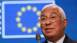 Председатель Европейского совета Антониу Кошта. Fot. PAP/EPA/OLIVIER HOSLET