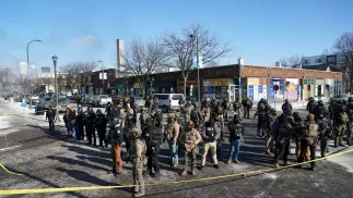 Miejsce zdarzenia, Minneapolis w stanie Minnesota. Fot. PAP/EPA/CRAIG LASSIG