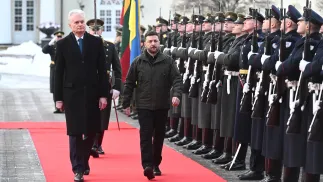 Ґітанас Науседа та Володимир Зеленський. Fot. PAP/Valdemar Doveiko