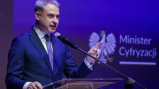 Wicepremier, minister cyfryzacji Krzysztof Gawkowski. Fot. PAP/Tomasz Gzell