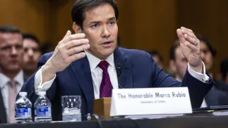 Sekretarz stanu USA Marco Rubio. Fot. PAP/EPA/SHAWN THEW