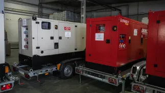 Електрогенератори, передані Україні Державним агентством стратегічних резервів Польщі. Fot. PAP/Vladyslav Musiienko