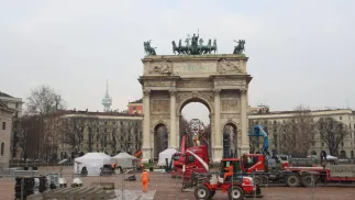 Trwają przygotowania do Zimowych Igrzysk Olimpijskich Mediolan-Cortina 2026 w Mediolanie we Włoszech. Fot. PAP/EPA/PAOLO SALMOIRAGO