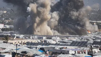 Strefa Gazy. Izraelskie ataki w 2026 roku. Fot. PAP/EPA/	HAITHAM IMAD (zdjęcie ilustracyjne)