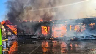 W pożarze nikt nie ucierpiał. Fot. PAP/KPPSP w Polkowicach