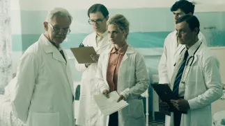 Kadr z serialu "Czarna Śmierć" - Anna Kaczmarczyk. Fot. TVP/Wojciech Węgrzyn