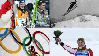 Adam Małysz, Wojciech Fortuna, Kamil Stoch, Justyna Kowalczyk. Fot. /JM/ PAP/EPA-KAZUHIRO NOGI/PAP/CAF-ARCHIWUM/PAP/Grzegorz Momot/EPA/BONNY MAKAREWICZ